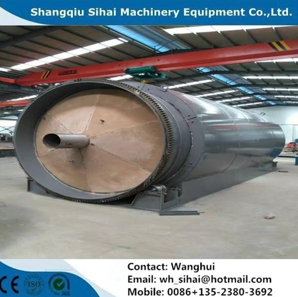 Máquina de reciclagem de pneus plásticos usados para combustível de óleo de carbono preto