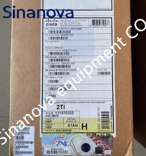 ISR4331 K9 Next Generation 1RU Enterprise Router With 500Mbps Throughput