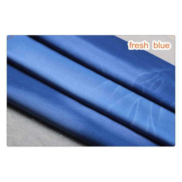 Hot Sell Colourful Blue Viscose Cotton Stretch Denim Fabric Manufacturers