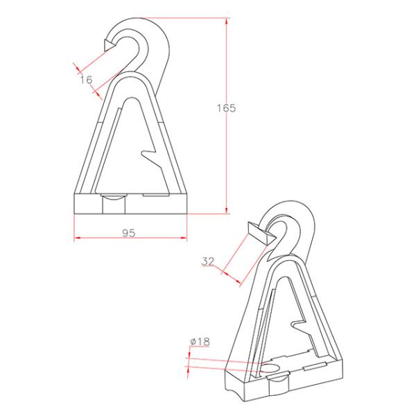 General Industry Aluminium alloy Fiber Optical Cable Support Bracket with Performance