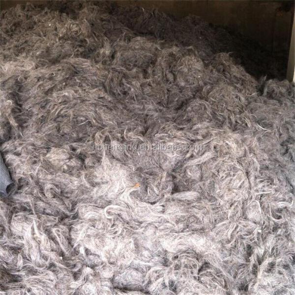 Scoured Chinese Grey Clipped Goat Hair