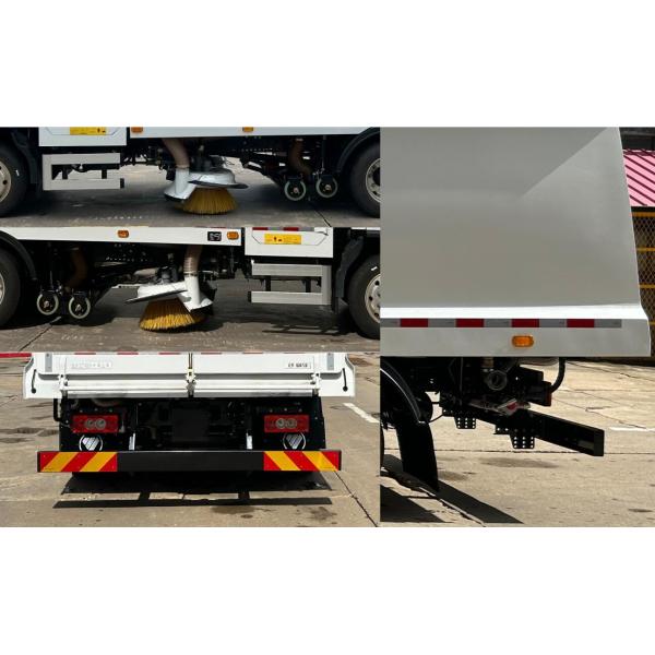 Pure Electric Road Sweeper Truck with Euro 6 Emission Standard and 2mm Tank Thickness