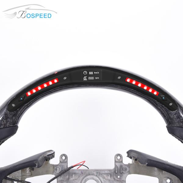 Forged Civic Honda Carbon Fiber Steering Wheel Smooth Leather