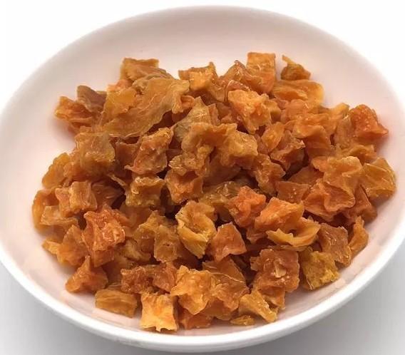 os vegetais secados do ar de 5*5mm secaram a cor original da laranja do sabor da batata doce