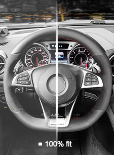 Mewant Car Interior Accessory Genuine Leather Steering Wheel Cover for Land Rover Range Rover Vogue III L322 2002-2012 Models