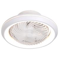 Wholesale factory Modern LED Lights Enclosed Ceiling Fan with 6 Wind Speeds Bladeless Fan Chandelier for Bedroom Living