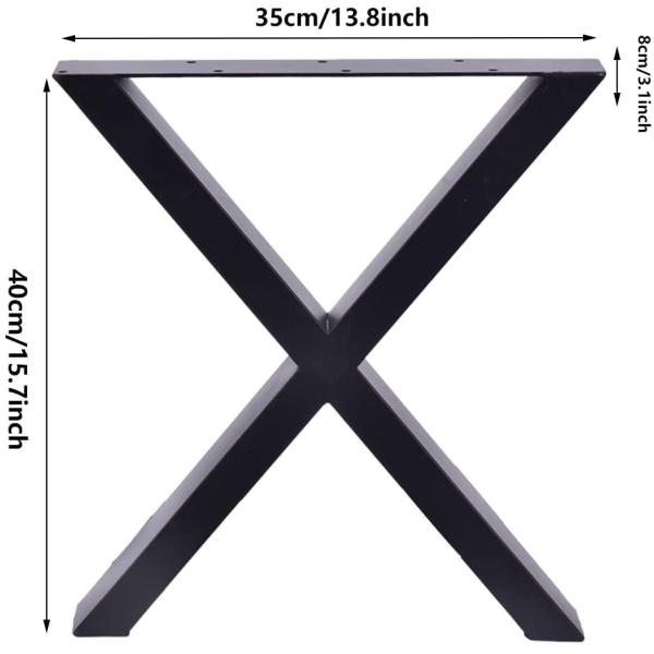 Furniture Base Part Metal Table Legs Sturdy Table  Black Powder Coating