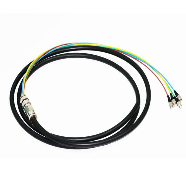 FC APC End Fiber Optic Pigtails G652D Water Proof TPU Jacket Black Color