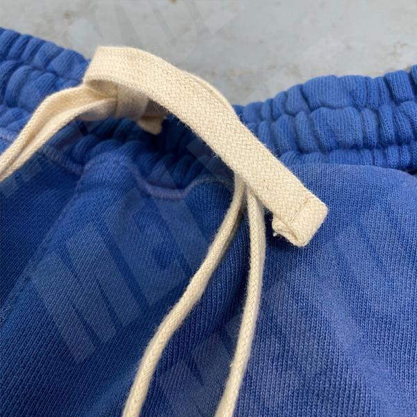 100% coton lavé à l'acide en détresse courts de jogger élastique de sport courts de port urbain