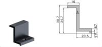 Aluminum End Clamp For Solar Roof Mounting System with Different Sizes
