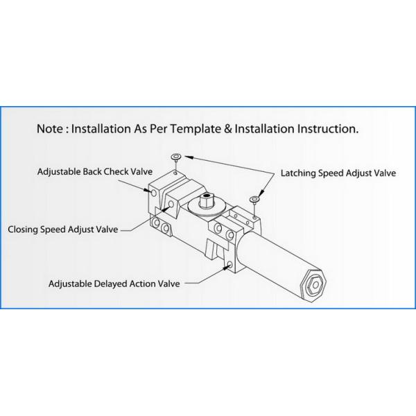 Cast Iron Silent Door Closer , Self Closing Door Closer For 850 - 1500mm Door