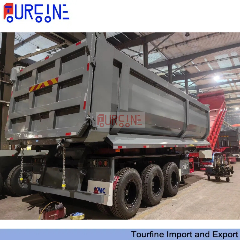 30 CBM 3 Axle Dump Semi Trailer with Front Hydraulic Tipping for Bulk Material Hauling