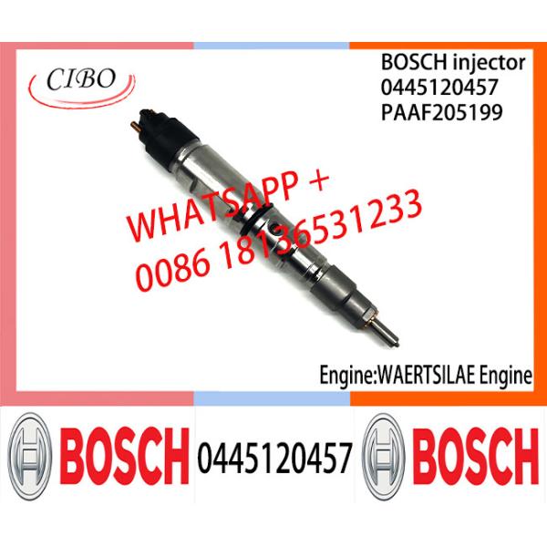 Conjunto original 0445120457 PAAF205199 do injetor de combustível diesel de BOSCH 0445120457 para o motor de WAERTSILAE