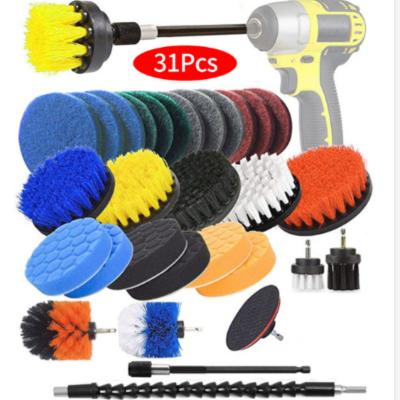 Les brosses de perceuse électrique de 31 morceaux pour les brosses de nettoyage de nettoyage de ménage avec frottent le &Sponge de protections