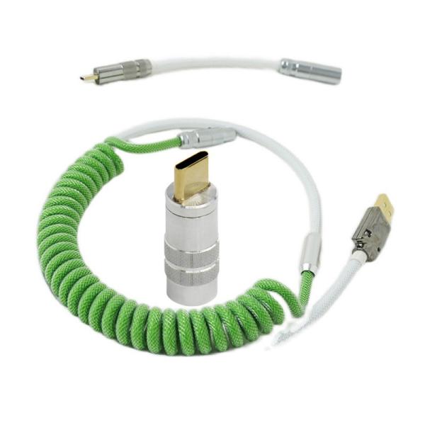Sectional Type C USB Charging Cable Mechanical Keyboard Detachable Coiled Data Charge Cable Kit