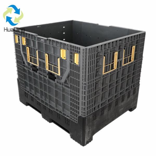 Foldable Galvanized Mesh Pallet Box Container with 1T Dynamic Load Capacity by HUADING