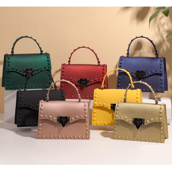 2022 Luxury Jelly Purse Newest Fashinable PVC Shoulder Handbag with Zipper Closure