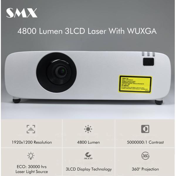 4800 Lumens 3LCD Laser Projector For Large Venue Events Simulation