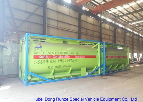 Fluoboric Acid Transport Tank Container 20FT , ISO Bulk Container For Shipping