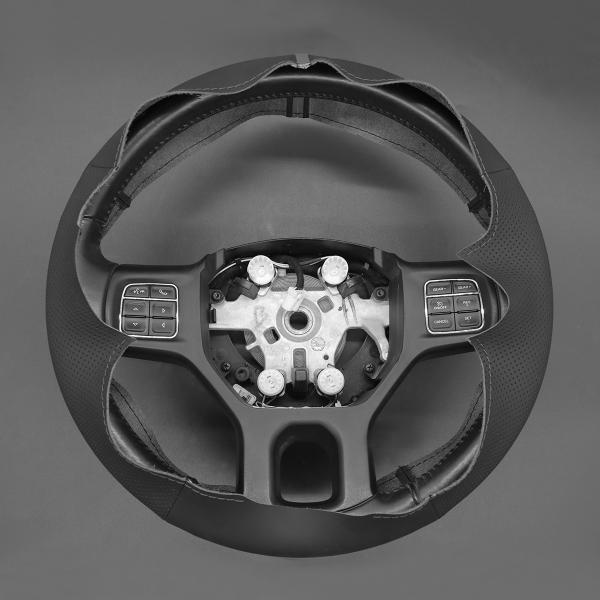 Custom Hand Stitching PU Leather Steering Wheel Cover for Dodge RAM 1500 3500 2013 2014 2015 2016 2017 2018