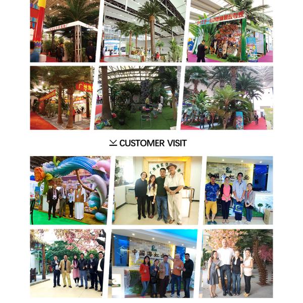 Anti UV Artificial Babul Trees For Outdoor Landscape Evergreen 5.5 Meters Fiber Glass