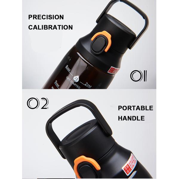 Modern Design Style 750ml Capacity Suction Cap Sport Kettle with Handle and Straw