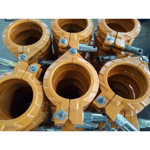 Clampada para tubos de bombas de hormigón Clampada para tubos amarillo y rojo para accesorios de alta presión y resistencia al desgaste