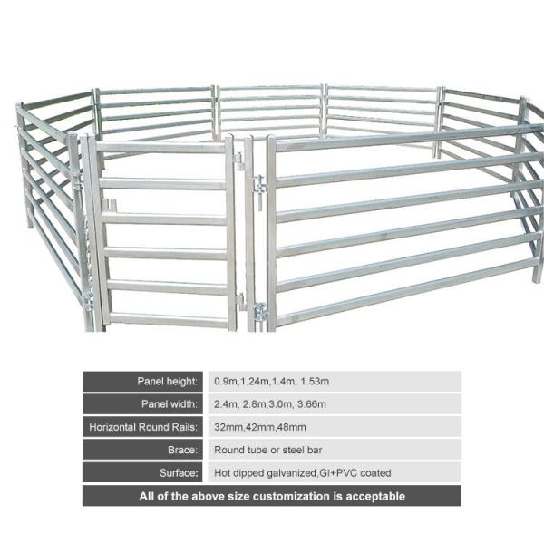 5ft Stronger Galvanized Livestock Fencing Sheep Goat Panels Gates 