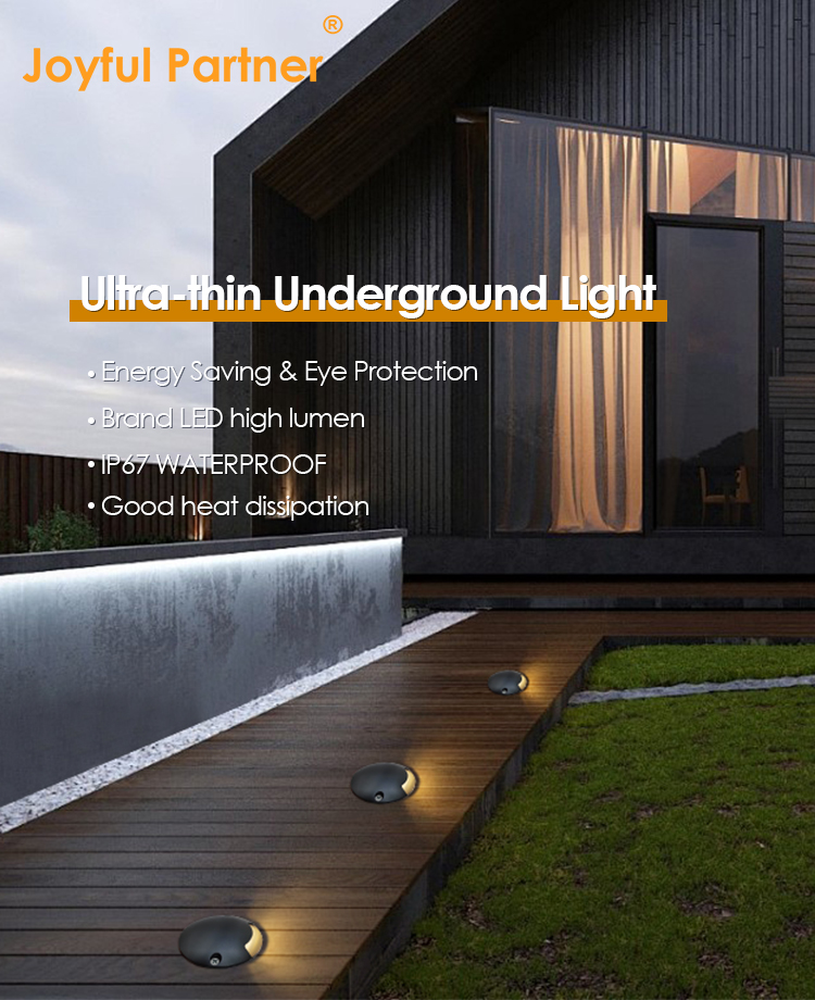 Лестничная подсветка Черная передняя крышка Алюминий IP67 SMD 2835 1W Led Recessed для лестницы Лофт коридор