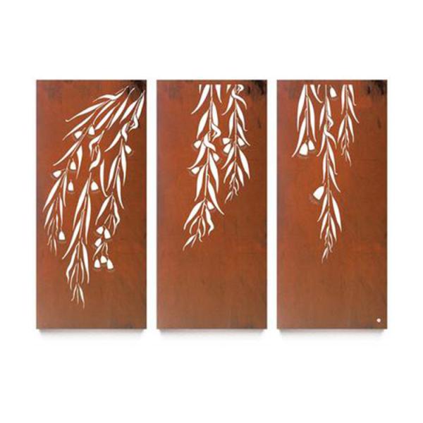 Outdoor Corten Steel Decorative Screens Divider Panels Pre Rusted