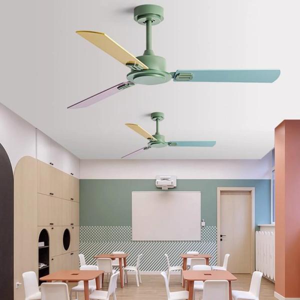 42/52/56 pouces télécommande DC lames de contreplaqué design de mode salon moderne cuisine café Ventilateur de plafond Pas de lumière