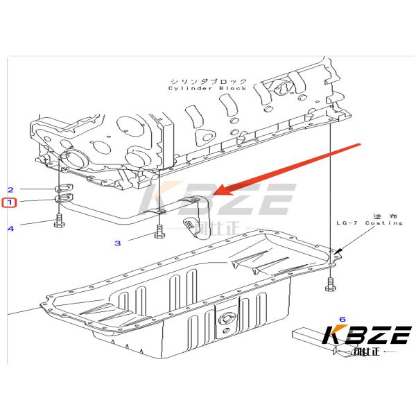 KOMATSU 6D102 EXCAVATOR 6735-51-5521 6735515521 OIL SUCTION TRAY FITS CUMMINS 6BT 5310346 DIESEL ENGINE