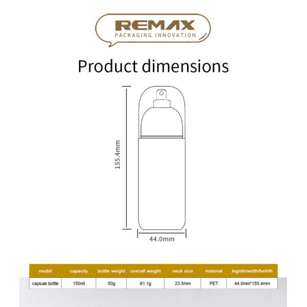 150ml Transparent Plastic Capsule Bottle with Gold Lid  Cosmetic
