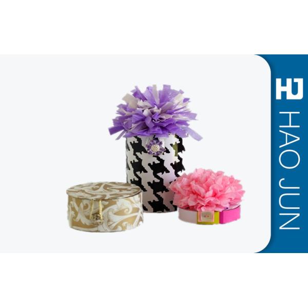 Romantic Beautiful Custom Black Flower Box Varnishing / Glossy Surface