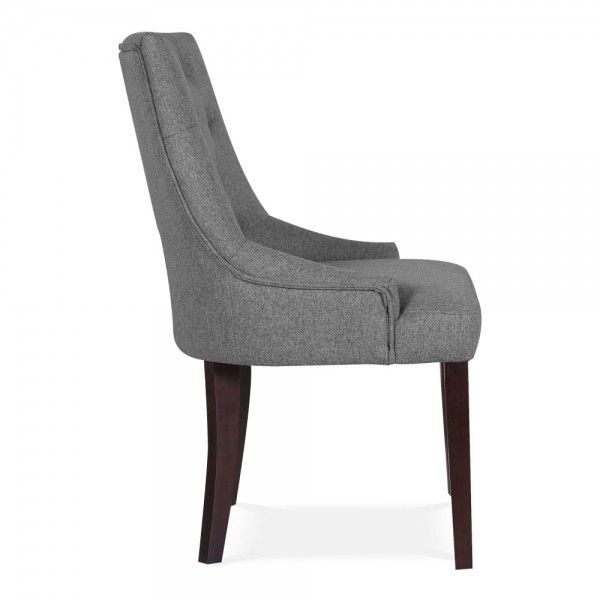 Classic design of fabric upholstered dining chair used for hotel rooms