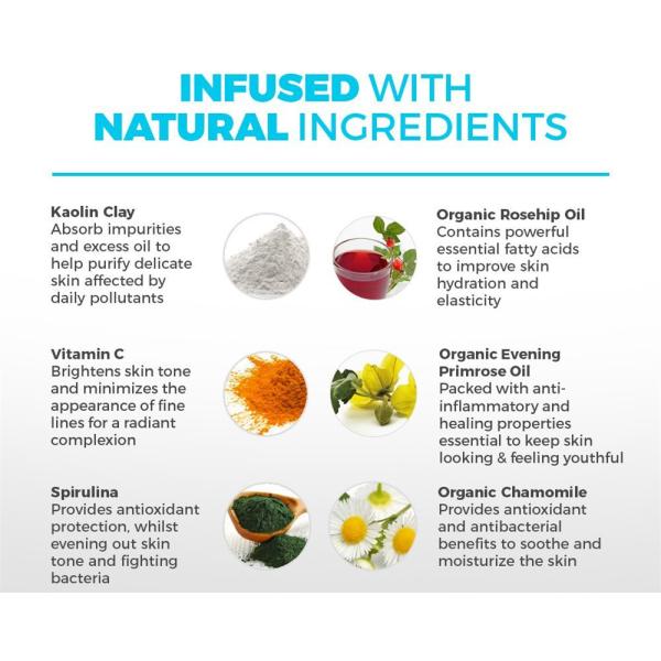 Лицевого щитка гермошлема заботы кожи глины каолина пора нежного Эксфолятинг очищая пластиковую бутылку