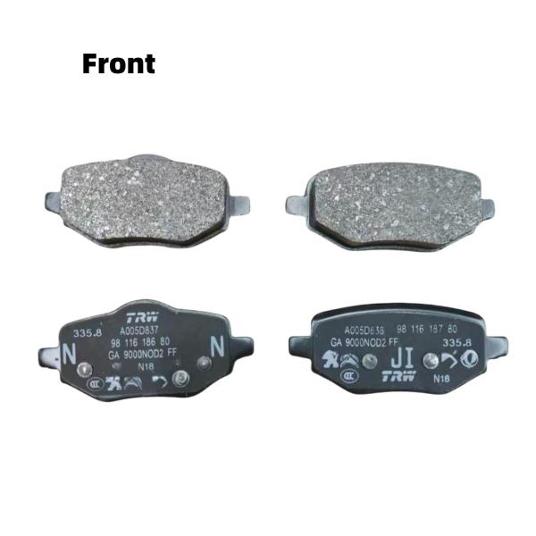 Automotive Brake Pads YL01520980 YL01599480 Peugeot 2008 Citroen Spare Parts