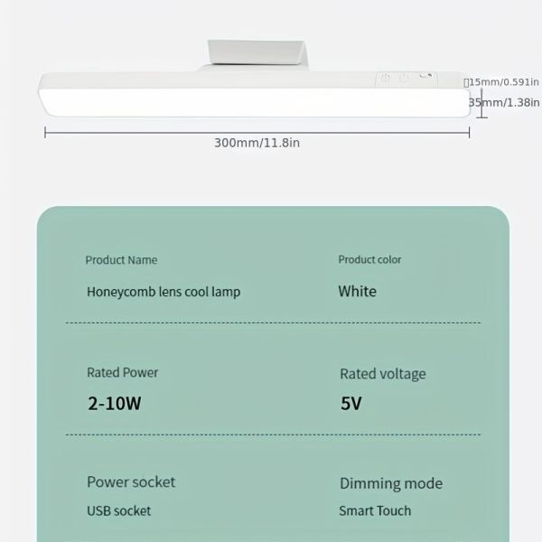 3500-6500K Color Temperature LED Table Lamp Featuring Rated Voltage 5V 1A Ideal