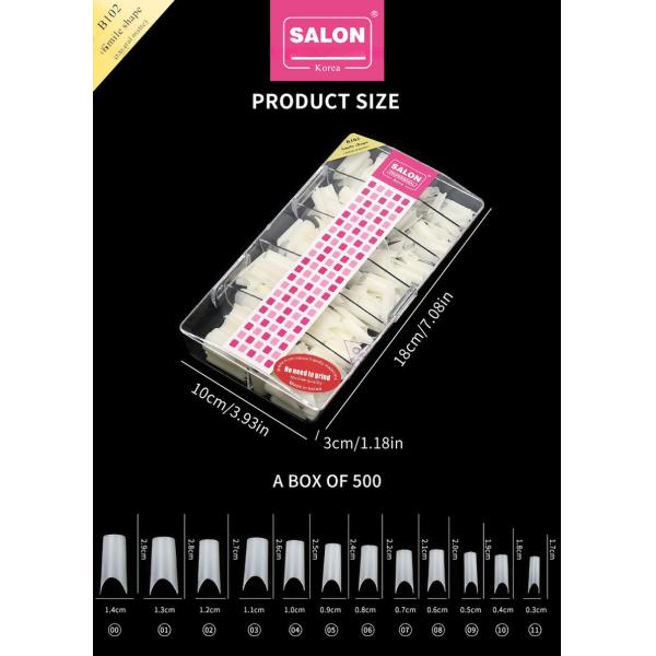 Wholesale Nail Decoration False Fingernails Seamless Detachable French Long Square False Nail Tips Extension