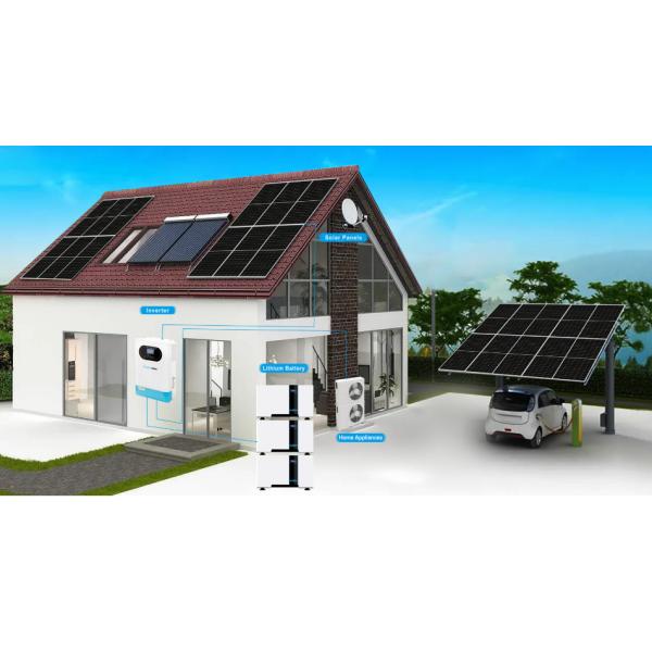 Complete Set 5KW 10KW 15KW 5000W Solar Photovoltaic System Solar Power Kit On Hybrid Grid Solar Energy System