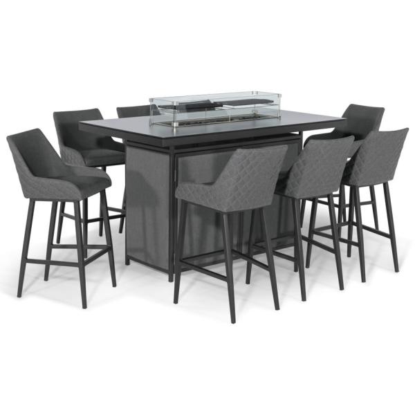 Mail Packing AJUNION All Weather Outdoor Dining Set with Firepit Table