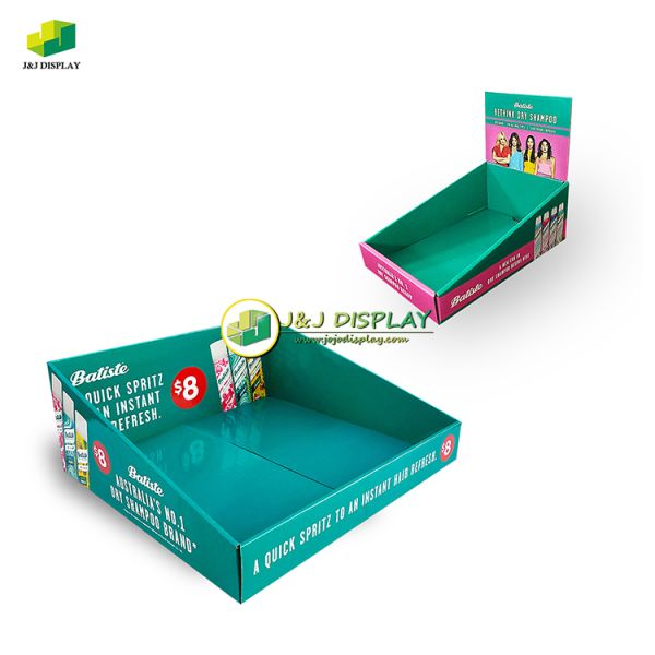 Dry Shampoo Cardboard Countertop Display Retail PDQ Store Shelf Stand Pop Foldable