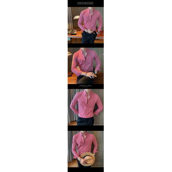 Custom Polyester Solid Cotton Formal Shirts Long Sleeve Slim Fit For Men Professional