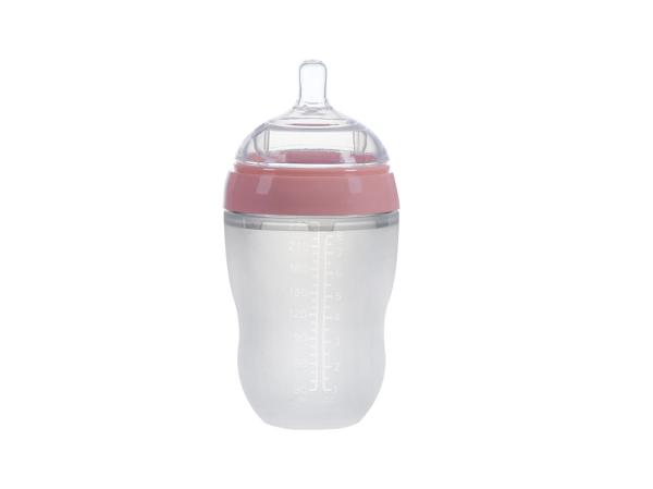 Clear Transparent Silicone Baby Milk Bottle For 1 - 3 Years Old Durable