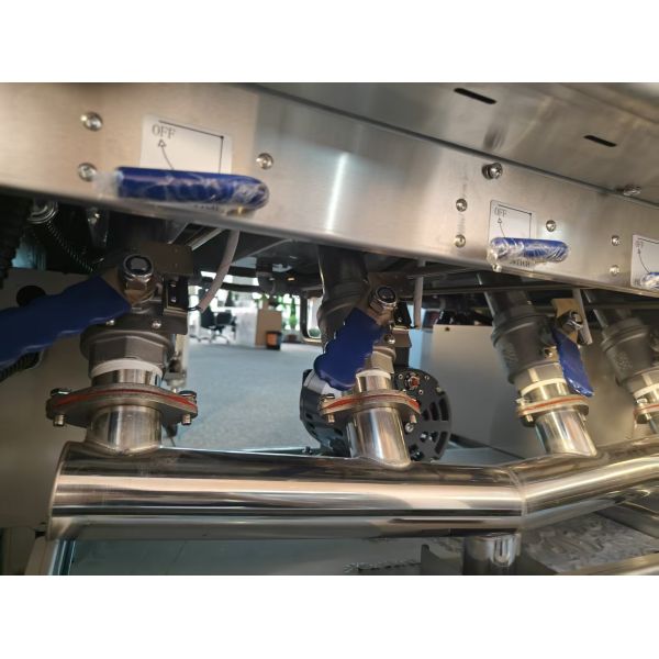 OFE-H413 Auto Lift 4 Pots 4 Baskets Digital Computer Panel With Oil Filter System 28kw Electric&Gas Open Deep Fryer