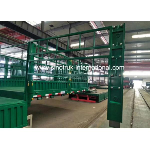 Transport Carbon Steel Flat Top Semi Trailer 30-60 Tons Semi Grain Trailer