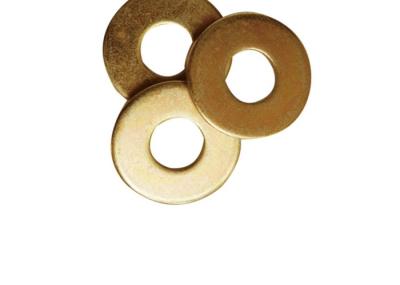 Yellow Color Steel Custom Flat Washers With M3 - M52 Size High Strength