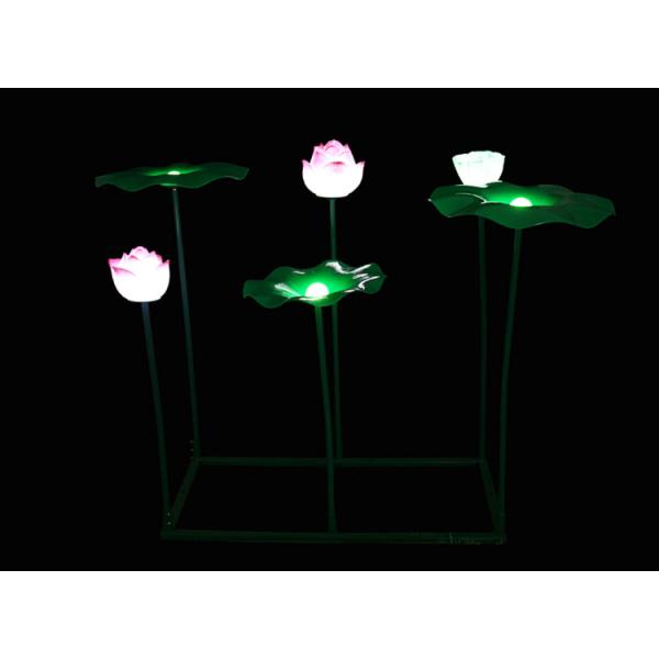Acrylic LED lotus lamp 6 lights combination lotus lamp pond pool decoration lotus lamp park municipal beauty