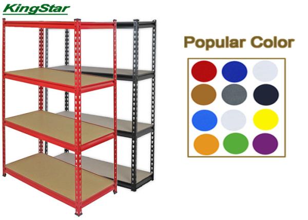 Multi Layer Bolt Free Shelving Systems , Industrial Storage Racks Heavy Duty