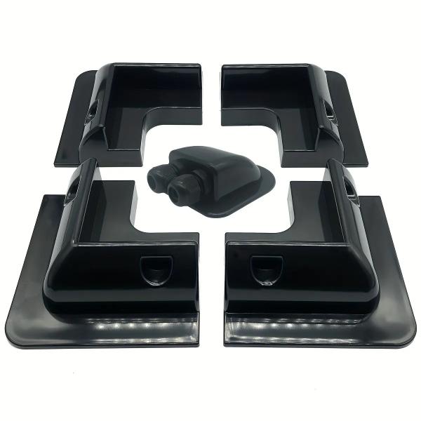 ABS Brackets for Solar Panel Installation on Caravan Motor Home RV 7PCS White Black
